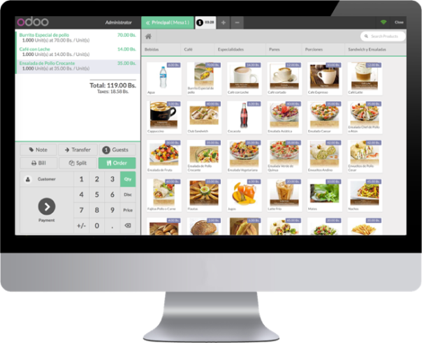 Odoo image and text block